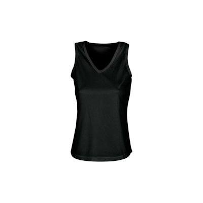 Pen Duick Débardeur Respirant Col En V Femme Noir
