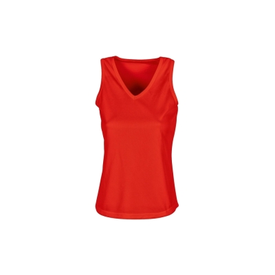 Pen Duick Débardeur Respirant Col En V Femme Rouge