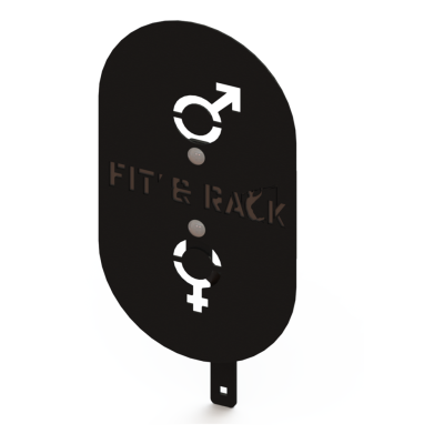 Fit&rack CIBLE WALLBALL H/F (NOIRE GRAIN FIN) Noir