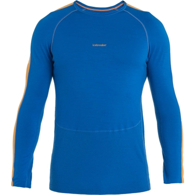 Icebreaker Zoneknit 200 Long Sleeve Crewe Homme Bleu