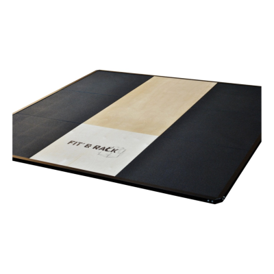 Fit&rack PLATEAU D'HALTÉROPHILIE - EP 40 MM (4 X 4 M) Noir