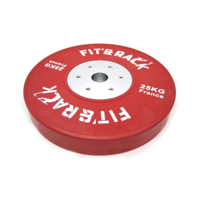 Fit&rack DISQUE OLYMPIQUE - COMPÉTITION 2.0 (25 KG - ROUGE) Rouge