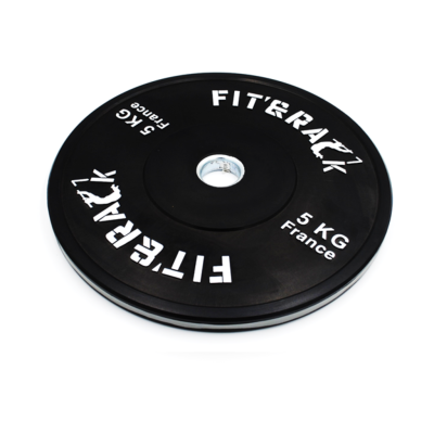 Fit&rack DISQUE OLYMPIQUE - ENTRAINEMENT 2.0 (5 KG - NOIR LISERET & IMPRESSION Noir