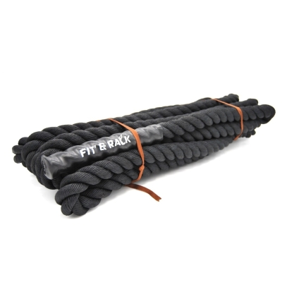 Fit&rack CORDE ONDULATOIRE - BATTLE ROPE - ENTRAÎNEMENT Noir