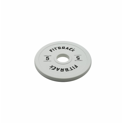 Fit&rack POIDS OLYMPIQUE 5KG - POWERLIFTING - BLANC 