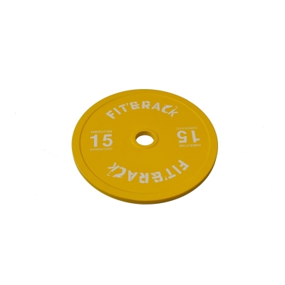 Fit&rack POIDS OLYMPIQUE15KG - POWERLIFTING - JAUNE 