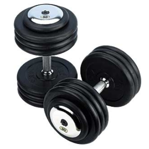Haltère Caoutchouc Dernier Disque Chrome - 4 Kg