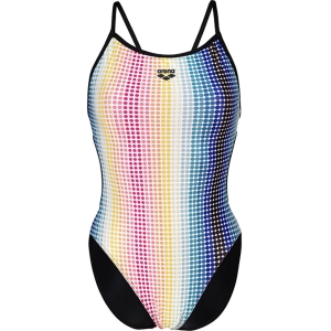 Arena Circle Stripe Swimsuit Lace Back Femme Multicolore